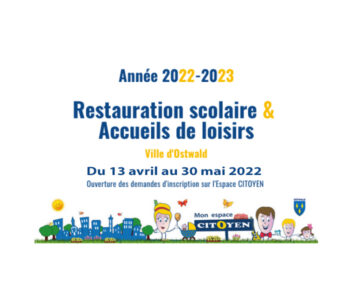 Rentrée 2022/23 : Inscriptions restauration scolaire et périscolaire
