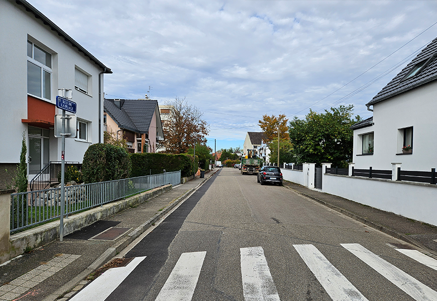 Travaux du revêtement du trottoir rue de la plage Ville Ostwald