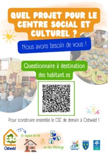 affiche Questionnaire projet du centre social culturel
