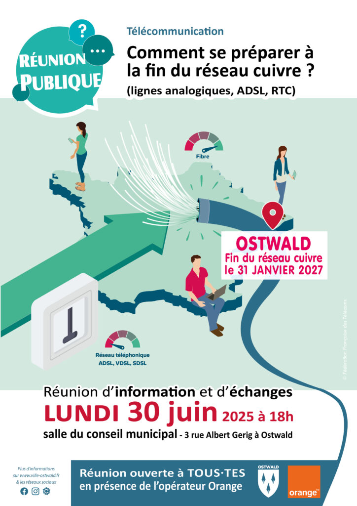 affiche réunion publique fermeture cuivre