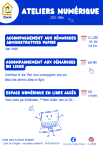 ateliers numérique du CSC année 2025-2026