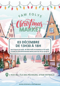 affiche du marché de noël du FAM eolys d'Ostwald