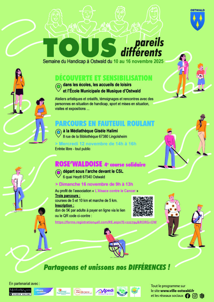 affiche sensibilisation semaine du handicap à Ostwald