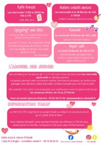 programme activités février CSC