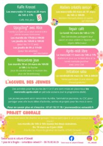 programme activités mars CSC