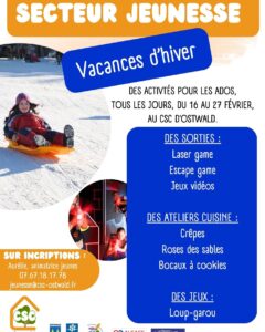 activités vacances d'hier secteur jeunesse