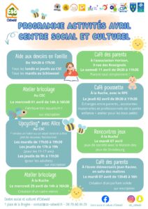 programme activités avril CSC