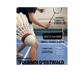 42e édition : tournoi de badminton d&rsquo;Ostwald