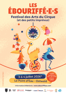 affiche promotion festival cirque les ebouriffées