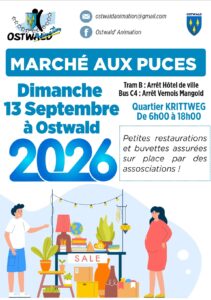 flyer marché aux puces 2026 ostwald animation