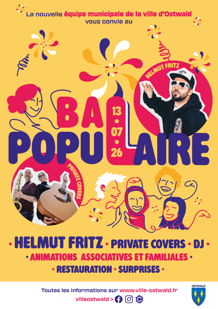 affiche promotion bal du 13 juillet à Ostwald