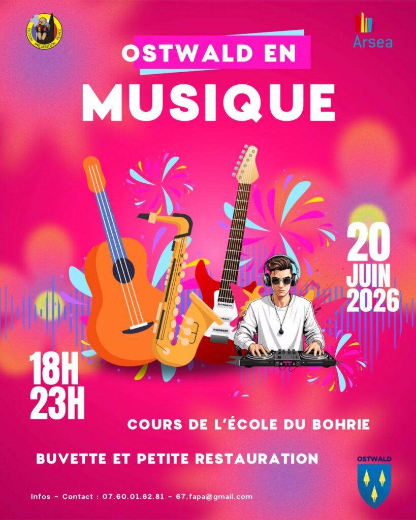 affiche promotion fête de la musique à Ostwald
