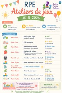 programme ateliers Relais Petite Enfance du mois de juin