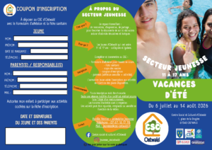 Programme des animations proposées par le Centre Social et Culturel du 6 juillet au 14 août