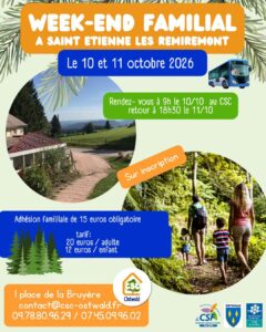 week end familial en octobre 2026