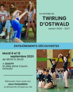 rentrée twirling saison 2026-2027 entrainements découvertes