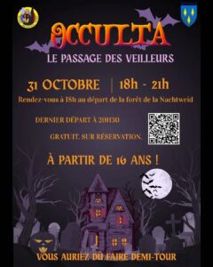 affiche halloween à ostwald de 18h à 21h dans la forêt de la nachtweid sur inscription